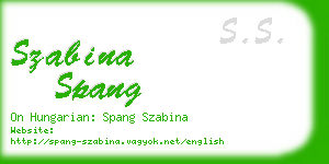 szabina spang business card